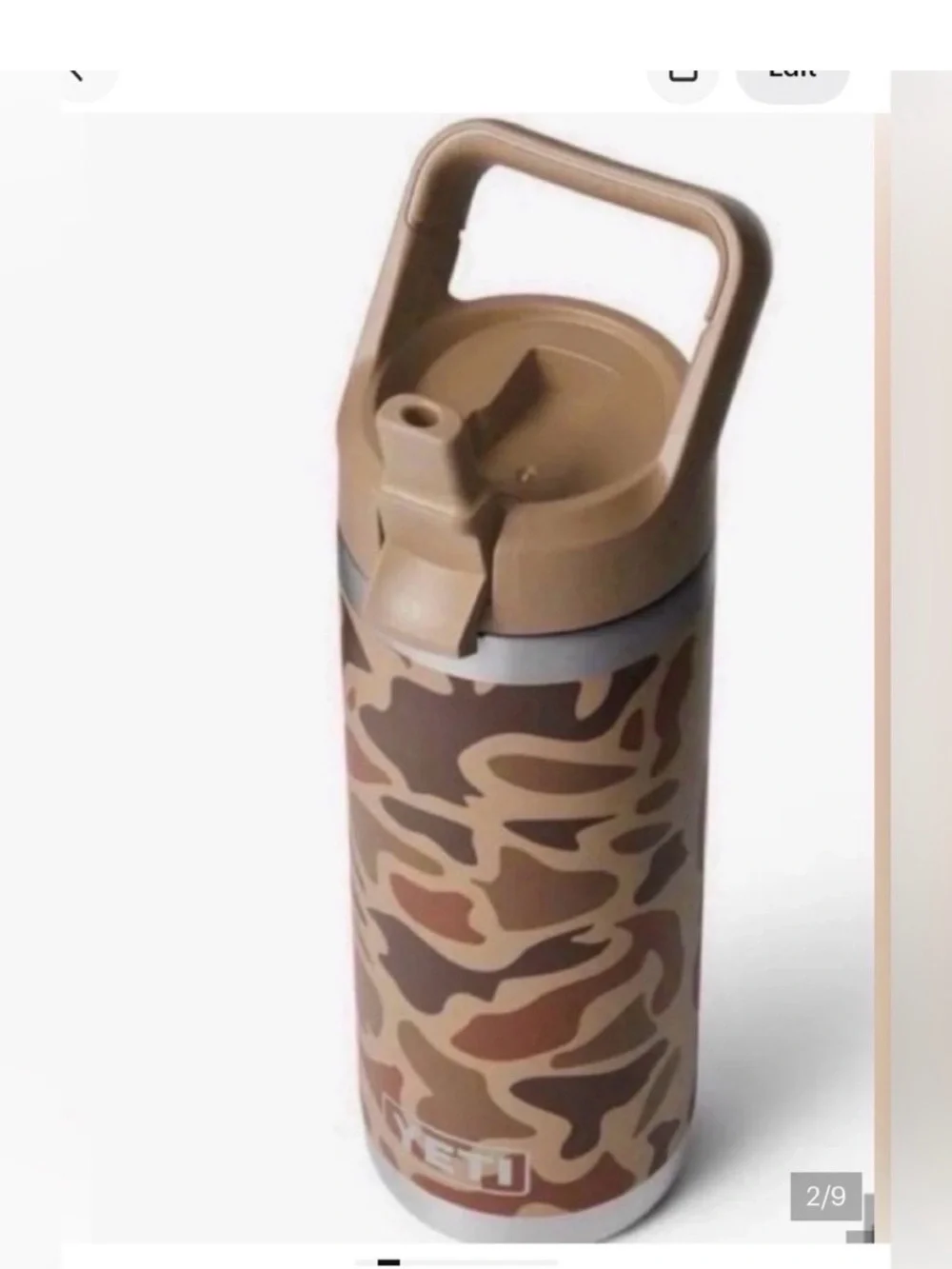 Yeti 18-oz Rambler  Bottle with straw in HARD TO FIND -Camo & Tan- NEW—
